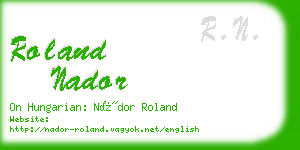 roland nador business card